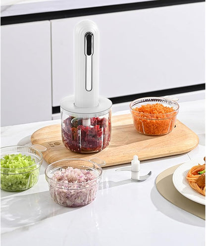 4-Cup Electric Food Chopper For Meat,Onions,vegetables,Garlic,Complementary Food, Meat Chopper Blender，Wireless Electric Food Processor