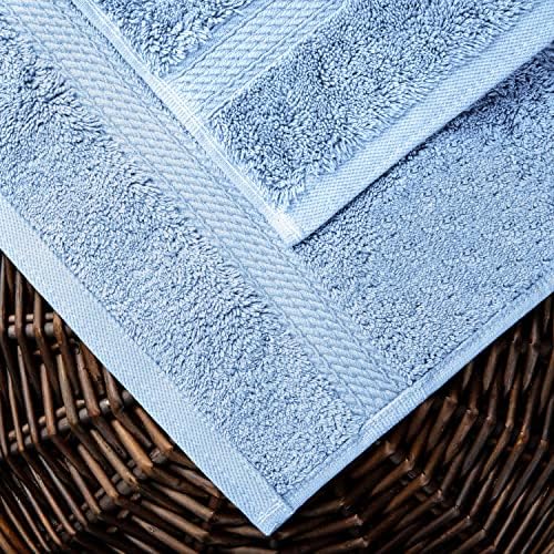 SUPERIOR Egyptian Cotton Ultra Plush & Absorbent, 10 Piece Set, Light Blue