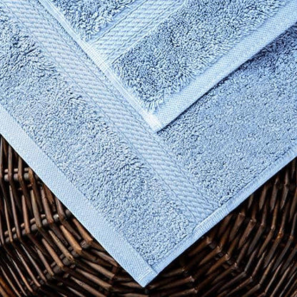 SUPERIOR Egyptian Cotton Ultra Plush & Absorbent, 10 Piece Set, Light Blue