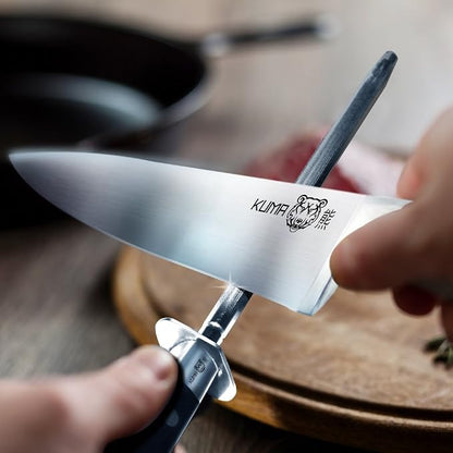 KUMA Essentials Kitchen Knives Set (3 Items) - Razor Sharp out the Box - 8 Inch Chef's Knife for Carving, Slicing, Chopping + Paring Knife + Honing Rod - Great Ergonomic Handle