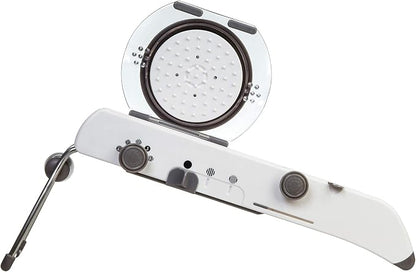 PL8 Professional Mandoline - Versatile Slicer with Adjustable Straight, Waffle, and Julienne Blades, Extra-Wide Stainless Steel Deck, Safety Hand Guard, Non-Skid Feet, and Space-Saving Design