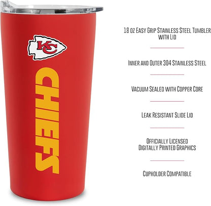 Rico Industries NFL Football Soft Touch, Easy Grip Tumbler