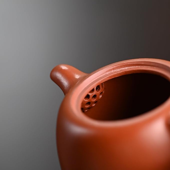 Premium Wrinkled Red Mud Full Handmade Jinglan Teapot 250cc 14 Holes Inner Push Craft By National Level Arts & Crafts Master