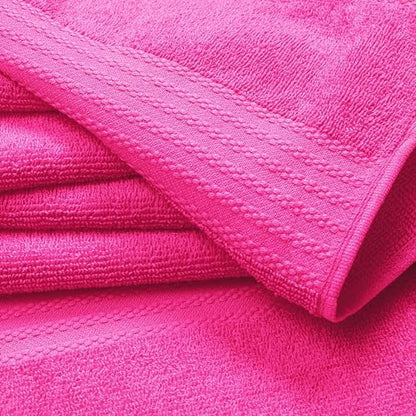 GLAMBURG Ultra Soft 6-Piece Hand Towel Set 16x28-100% Ringspun Cotton - Durable & Highly Absorbent Hand Towels - Ideal for use in Bathroom, Kitchen, Gym, Spa & General Cleaning - Hot Pink