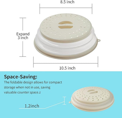 Collapsible Microwave Splatter Cover - 10.5 InchColander Kitchen Gadgets Splatter Screens Food Covers