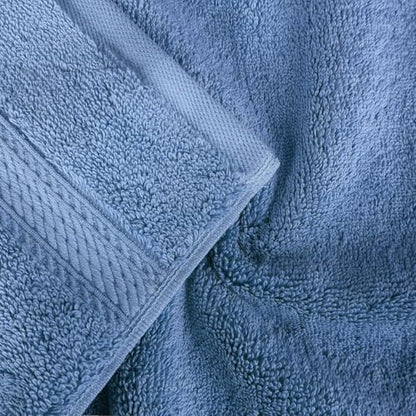 Superior Egyptian Cotton 800 GSM Plush & Absorbent, 9 Piece Set, Denim Blue