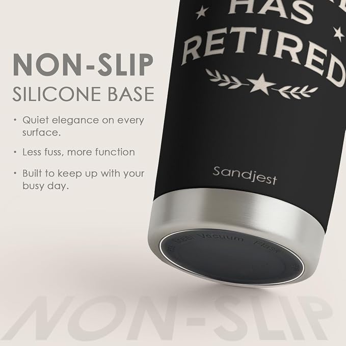 SANDJEST Retirement Tumbler 20oz, Stainless Steel Travel Cup with Lid, The Legend Has Retired Insulated Coffee Mug, Retirement Gifts for Men Coworkers Boss Friends on Birthday Christmas Farewell