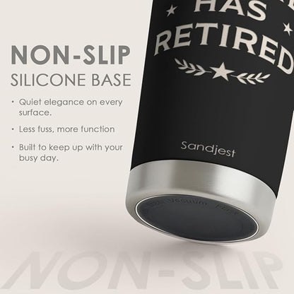 SANDJEST Retirement Tumbler 20oz, Stainless Steel Travel Cup with Lid, The Legend Has Retired Insulated Coffee Mug, Retirement Gifts for Men Coworkers Boss Friends on Birthday Christmas Farewell