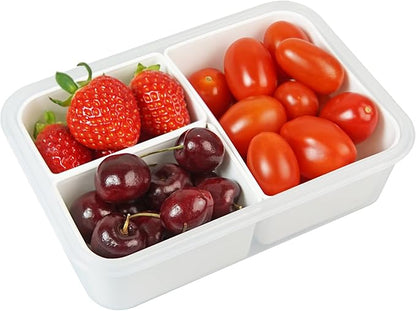 carrotez Food Storage Container with 3 Removable Compartments (Asymmetrical), Reusable, BPA Free, 4.64 Cup (1100ml)