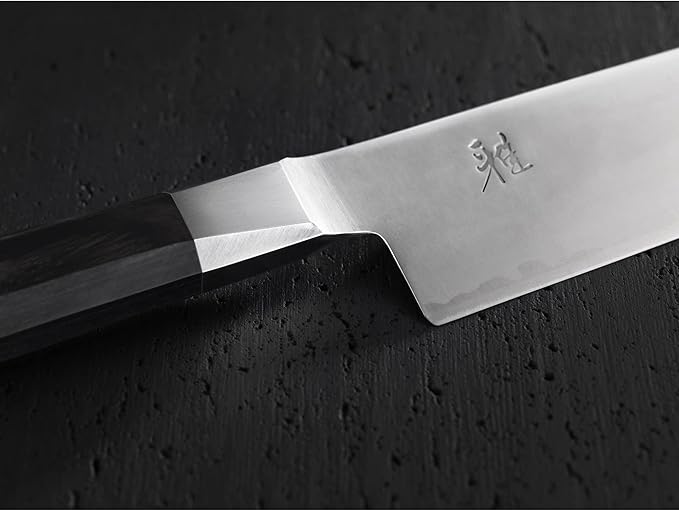 Miyabi Koh Japanese Fine Edge Santoku Knife,7-inch, Kitchen Knife, Pakkawood Octagon-shaped Handle, Hand-honed Blade Finished with Katana Edge, Handcrafted in Seki, Japan
