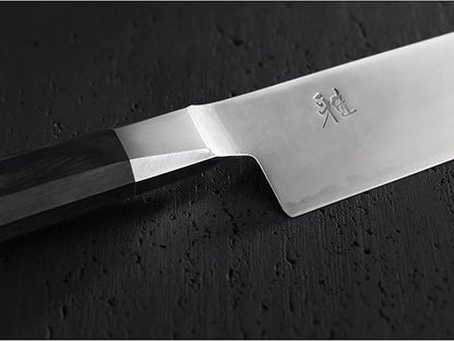 Miyabi Koh Japanese Fine Edge Santoku Knife,7-inch, Kitchen Knife, Pakkawood Octagon-shaped Handle, Hand-honed Blade Finished with Katana Edge, Handcrafted in Seki, Japan