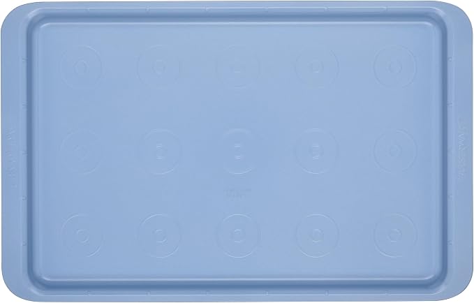 Farberware Easy Solutions Nonstick Bakeware Cookie Pan/Baking Sheet with Drop Zones and Portion Marks, 11 Inch x 17 Inch - Blue