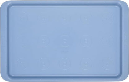 Farberware Easy Solutions Nonstick Bakeware Cookie Pan/Baking Sheet with Drop Zones and Portion Marks, 11 Inch x 17 Inch - Blue