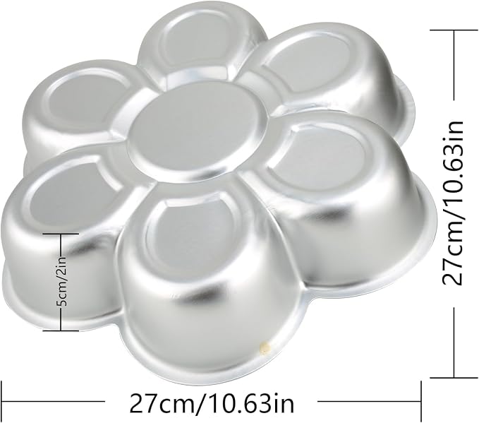 Flower Shaped Cake Pan, Aluminum 3D Flower Cake Mold for Baking Mould Tin Cake Pan