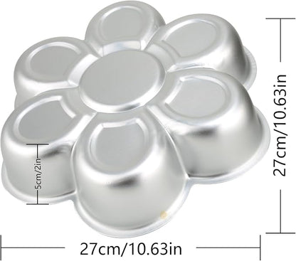 Flower Shaped Cake Pan, Aluminum 3D Flower Cake Mold for Baking Mould Tin Cake Pan