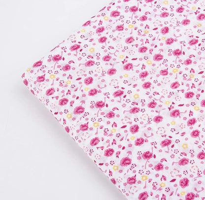 7 pcs 20" x 20" Cotton Fabric DIY Making Supplies Quilting Patchwork Fabric Fat Quarter Bundles DIY for Quilting Cotton Patchwork Cushions (Flowers, 20" x 20")