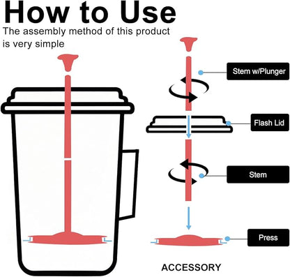 2-Pack Silicone French Press Coffee Makers compatible with Jetboil Flash Camping Stoves, french press coffee maker for Jetboil Flash Camping Stoves，Regular Size (2)