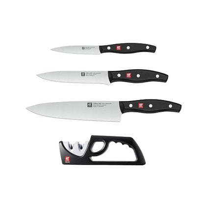 ZWILLING Twin Signature 4-Piece Razor-Sharp German Knife Set, Made in Company-Owned German Factory with Special Formula Steel perfected for almost 300 Years, Dishwasher Safe