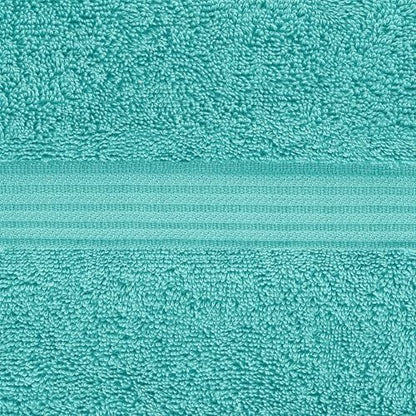 American Veteran Towel, 100% Cotton Turkish Washcloths for Bathroom Essentials 4 Pack, Soft Absorbent Wash Cloths Quick Drying Small Towels Washrags, Turquoise Blue