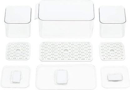 iPEGTOP Fridge Produce Saver Food Storage Bin Containers, Stackable Refrigerator Freezer Organizer Fresh Keeper Container with Vented Lids, 3 Pack