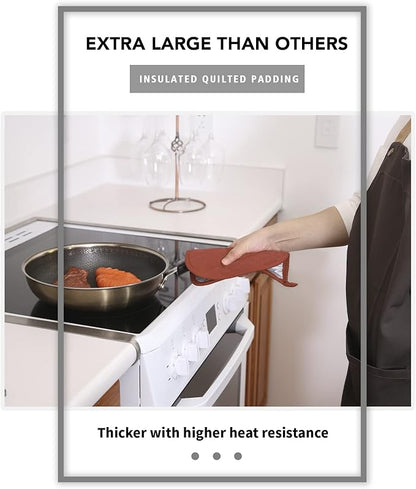 Joyhalo 5 Pack Heat Resistant Pot Holders - Terry Cloth Sets for Cooking & Baking