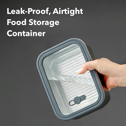 Stainless Steel Food Storage Containers-2Pcs Leakproof, Airtight Stainless-Steel Bowls with Lids, Freezer/Dishwasher/Microwave Safe Containers, Durable & Stackable Stainless Steel Containers with Lids