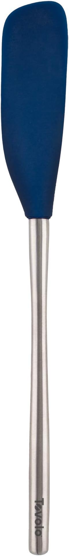 Tovolo Jar Spatula Silicone Long Stainless Steel Handle Scraper Spatula Deep Indigo, Jar Scraper Heat Resistant Dishwasher Safe BPA Free Kitchen Utensil for Scraping Spreading Jelly Peanut Butter