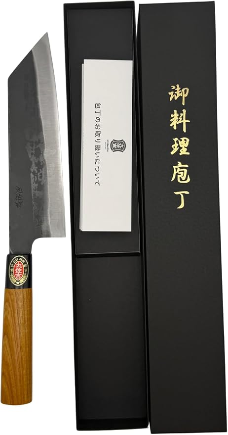 YOSHIDAHAMONO Bunka Knife 190mm – Aogami #2 Carbon Steel HRC 66–67 | Full Tang Zelkova Handle | 15-Degree Edge, Double-Edged Japanese Chef Knife, Made in Japan