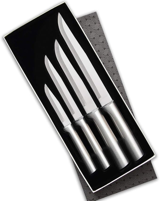Rada Cutlery Wedding Register Gift Set (S04), 4-Piece Knife Set, Stainless Steel Blades, Silver Handle