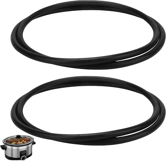 IWIWE 2PCS Crock Pot Rubber Band & Lid Strap – Reusable Silicone Slow Cooker Pot Latch, Compatible with Hamilton Beach 6/7/8 Quart Crock Pots