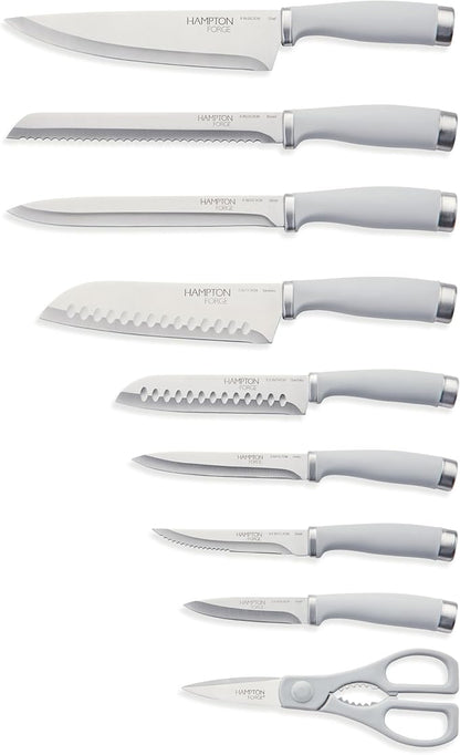 Hampton Forge Epicure Cool 15Pc Block Set, 6.70 LB, Taupe/Grey