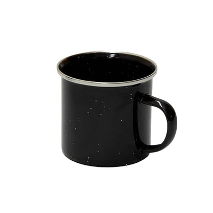 Stansport Enamel 8-Cup Percolator Coffee Pot and 4-Mug Set - Heavy-Duty Campfire Coffee Maker with 12oz Mugs - Percolator Stem Included - Double Baked Enamelware for Camping, Hiking, RV & Cabin