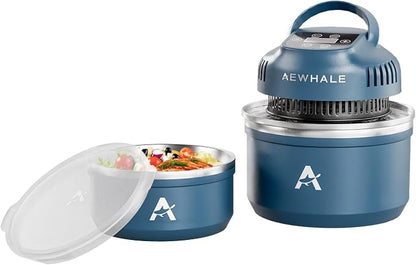 AEWHALE Portable Air Fryer 3-in-1,4QT & 8 Cup non toxic air fryer with Storage Lids,Ideal for Small Spaces