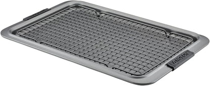 Anolon Advanced Nonstick Bakeware/Baking Sheet and Cooling Rack Set, 2 Piece, Gray