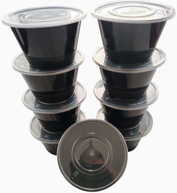 100 Pack 26 oz Meal Prep Containers Disposable；take out plastic food storage, Plastic Take Out Containers,to go food containers, Microwaving, And Freezing.