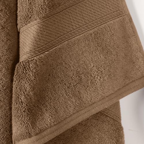 SUPERIOR Egyptian Cotton Plush & Absorbent, Bath Towel Set of 2, Latte