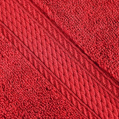 SUPERIOR Egyptian Cotton Ultra Plush & Absorbent, 8 Piece Set, Red