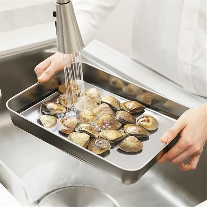 Sheet with Cooling Rack Set, Stainless Baking Sheet Tray Cooling Rack Cover, Kitchen Nonstick Baking Pans Set for Kitchen Storage(31x24x5cm)