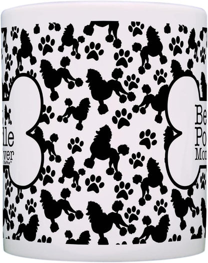 ThisWear Dog Owner Gifts Best Poodle Mom Ever Paw Pattern Gift 11oz Ceramic Coffee Mug with Handle