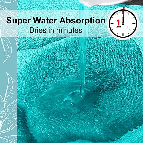 OLANLY Memory Foam Bath Mat Rug 70x24, Ultra Soft Bathroom Rugs, Teal