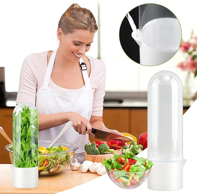 Fresh Herb Saver Cilantro Storage Containers for Refrigerator, Transparent Herbs Saver fits Fridge Asparagus Parsley Mint Leaves, Keeps Greens Vegetables for 2-3 Weeks(SIZE:1 pc)