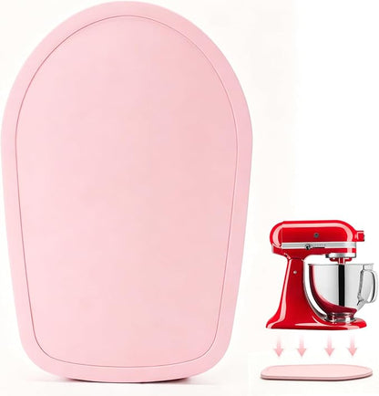 Mixer Slider Mat for Tilt Head Kitchen Aid 4.5-5 Qt Stand Mixer, Wood Appliance sliding mat for kitchenaid Artisan 4.5-5 Qt, Kitchen Countertop Storage Accessories Mixer Moving Tray attachments, Pink