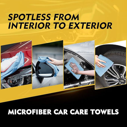 HOMEXCEL Blue Microfiber Cleaning Cloth 50 Pack, 12.5 x 12.5 inch Microfiber Towels for Cars, Ultra Absorbent Car Washing Cloth, Lint Free Streak Free Cleaning Rags for Car, Kitchen, and Window