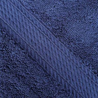 SUPERIOR Egyptian Cotton Pile Plush Bath Sheet, 2 Piece Set, Navy Blue