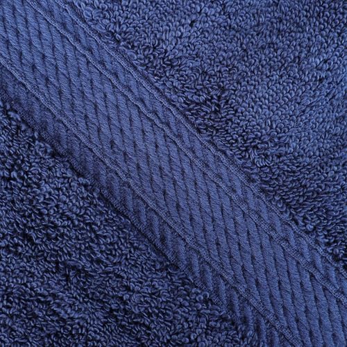 Superior Egyptian Cotton 800 GSM Plush & Absorbent, 9 Piece Set, Navy Blue