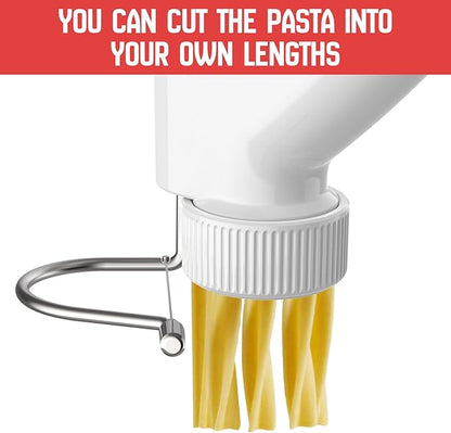 Gourmet Pasta Press Attachment for KitchenAid Stand Mixers, Pasta Press for KitchenAid Mixer with 7 Interchangeable Pasta Plates, Pasta Extruder Attachment by InnoMoon