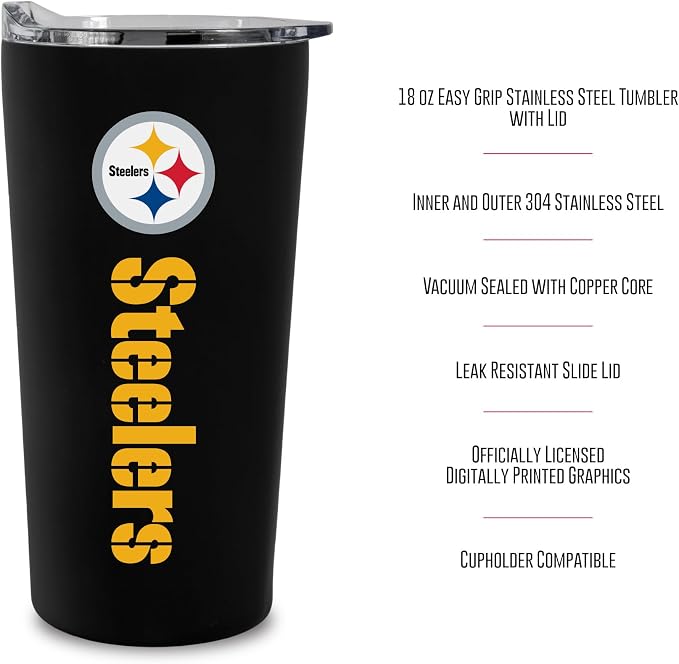 Rico Industries NFL Football Soft Touch, Easy Grip Tumbler