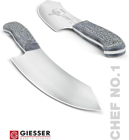 Giesser since 1776, PremiumCut, The Wolfpack, German Chefs Knife 8 inch - Rock n Chop Knife, BBQ boys knife, Chopping knife for meat and vegetables