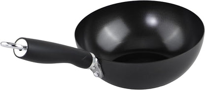 GoodCook Everyday Nonstick Wok, 8-Inch, Black, Carbon Steel Small Wok, High Wall Construction, Flat Base, Ergonomic Flame Guard Handle, Non-Stick Wok Pan for Stir Fry and Sautéing (Pack of 2)