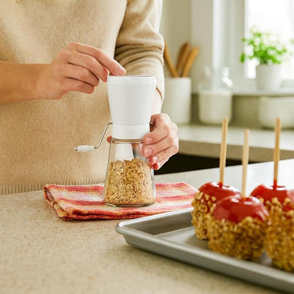 HIC Kitchen Manual Nut Chopper, Durable Nut Grinder For Baking, For Chopping Almonds, Pecans, Walnuts, 1.25-Cup Capacity